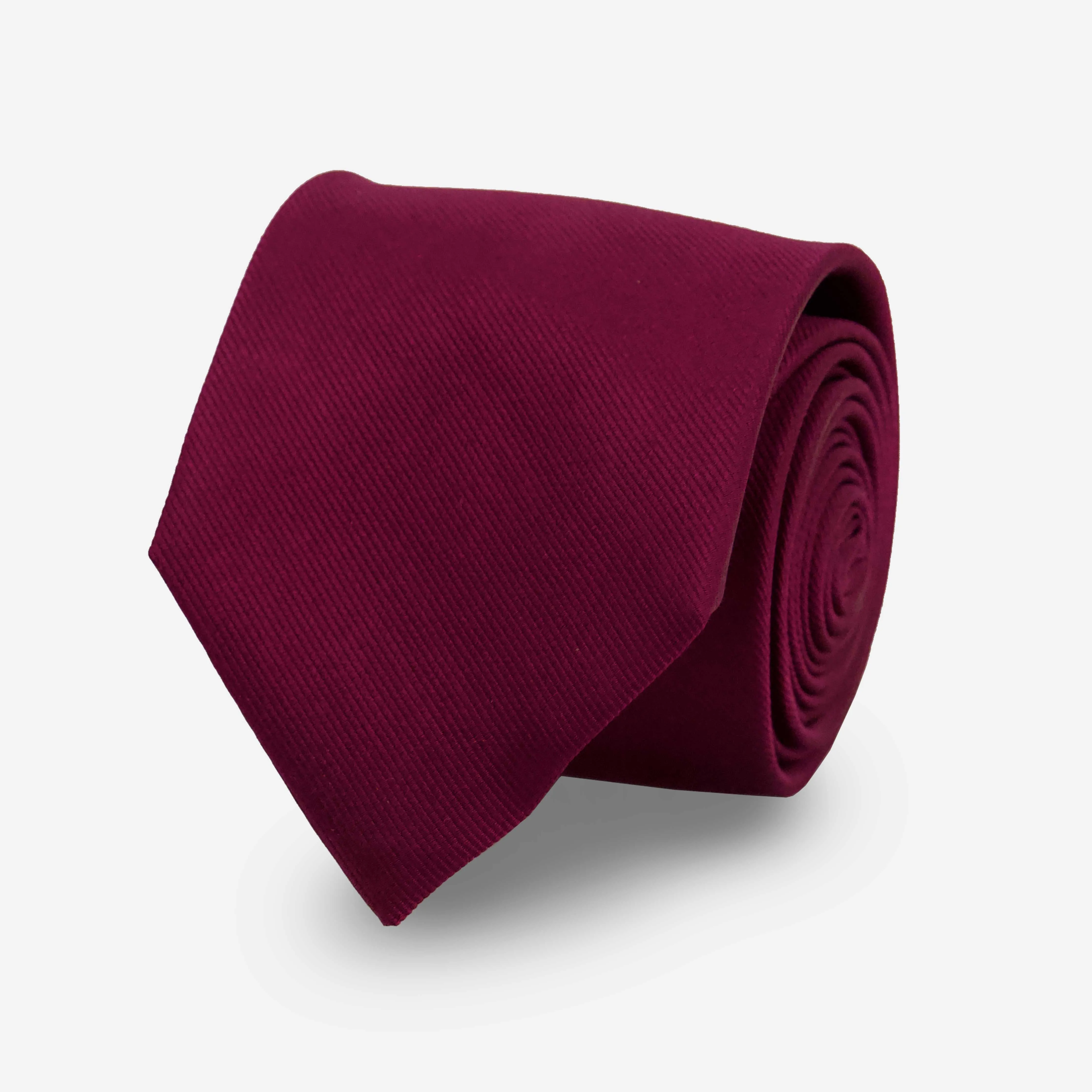 Grosgrain Solid Wine Tie