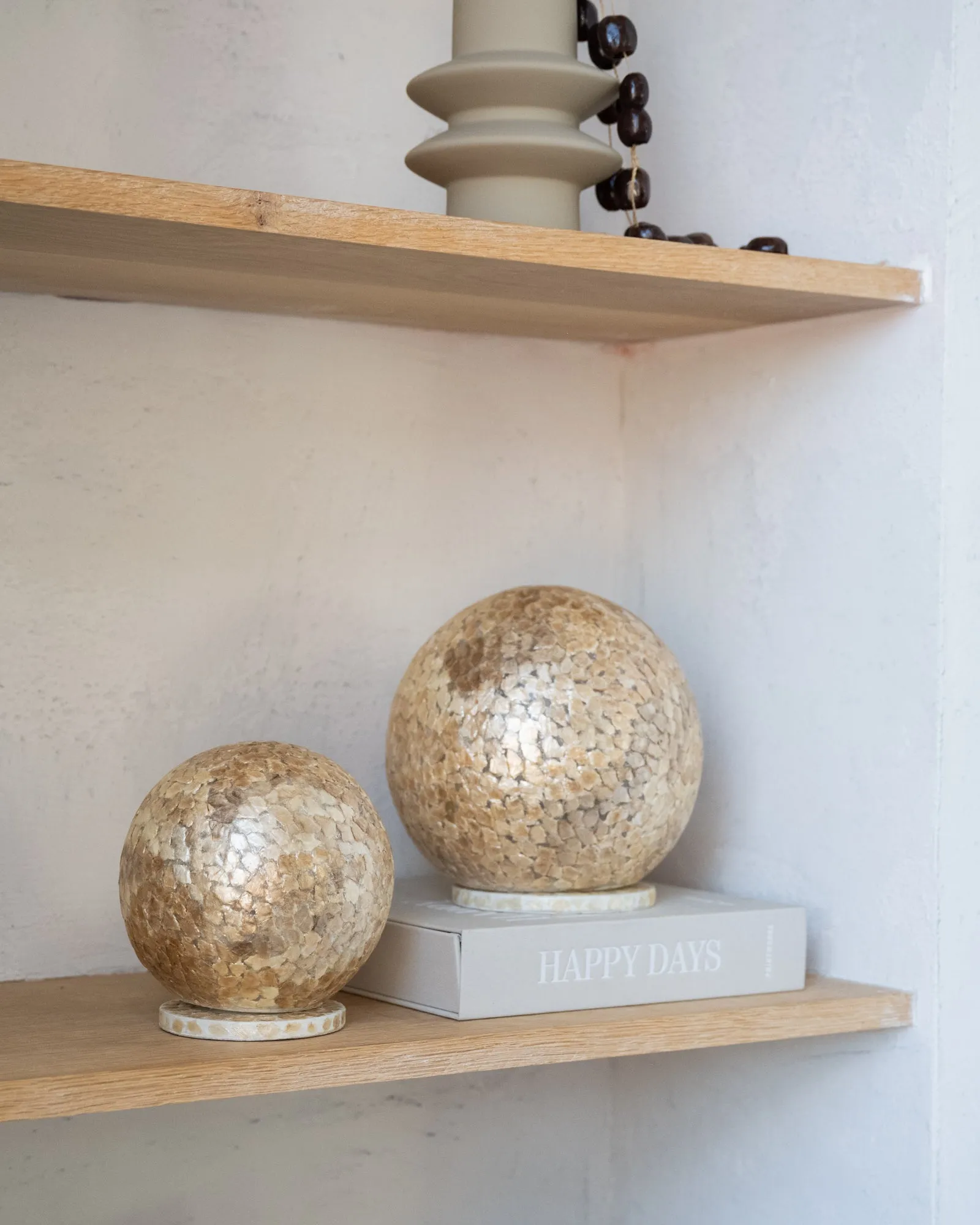 Handmade Lamp Globe Shell Gold