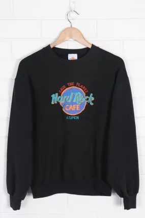 HARD ROCK CAFE Aspen 'Save the Planet' Embroidered Sweatshirt USA Made (M)