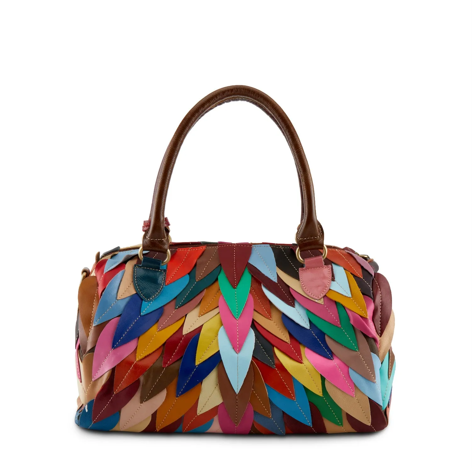 HB Plumage Handbag in Rainbow Leather