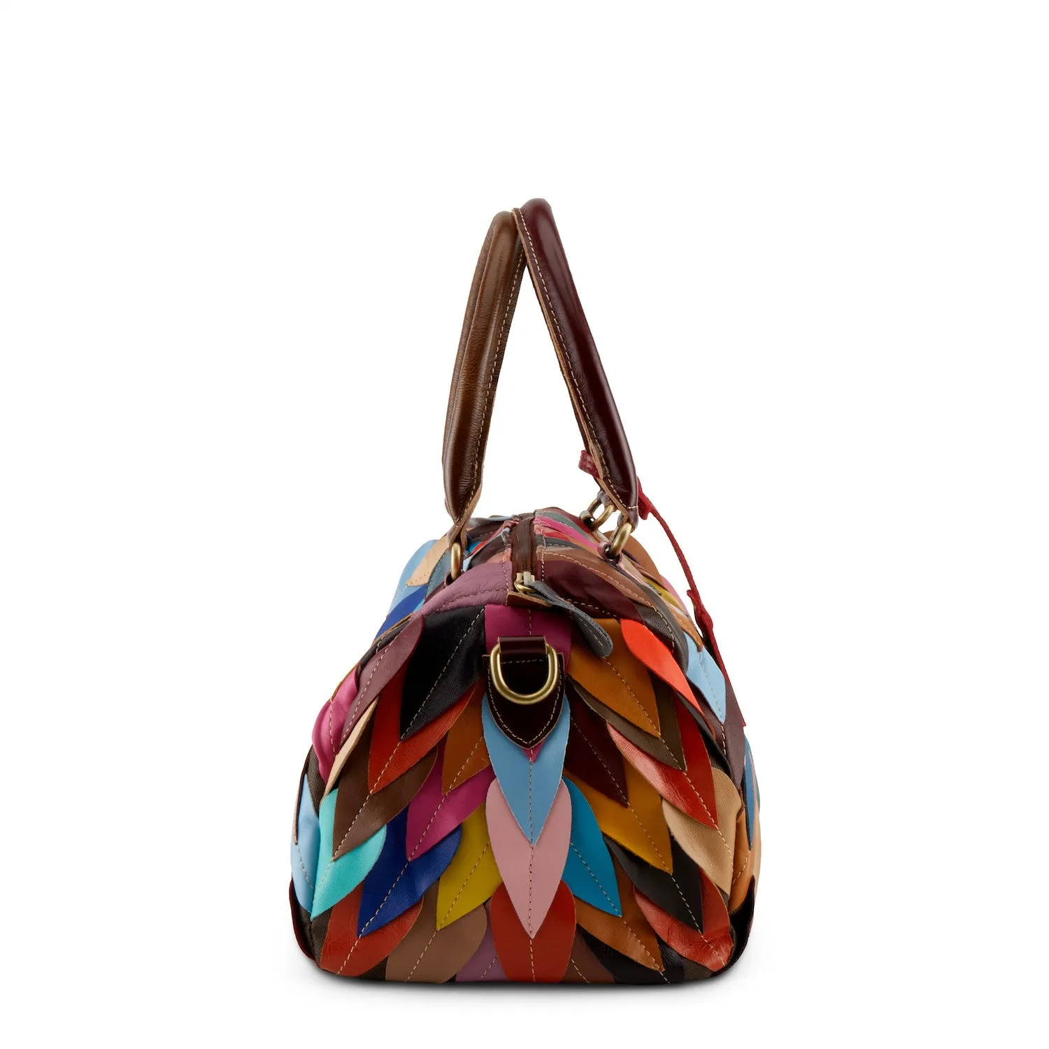 HB Plumage Handbag in Rainbow Leather