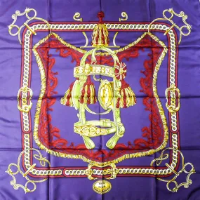 Hermes Silk Scarf Bride de Cour Purple CW