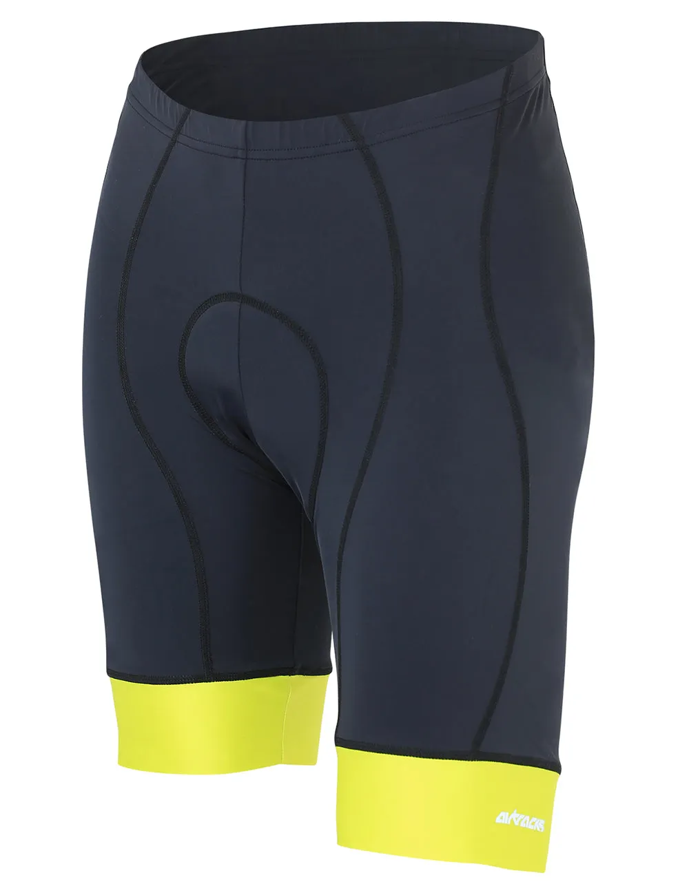 Herren Kurze Fahrradhose Comfort Line Schwarz Neon