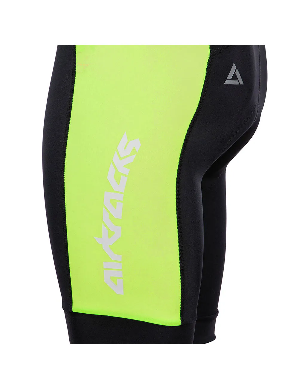 Herren Radhose Kurz mit Trägern - Trägerhose Pro Line Schwarz-Neon