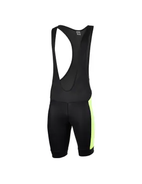 Herren Radhose Kurz mit Trägern - Trägerhose Pro Line Schwarz-Neon