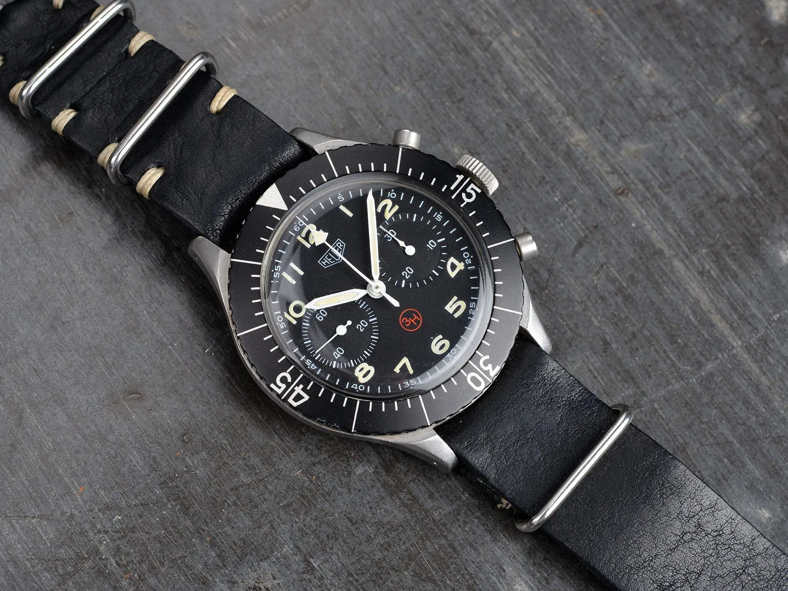 HEUER BUNDESWEHR 3H ‘FLYBACK’ MILITARY CHRONOGRAPH