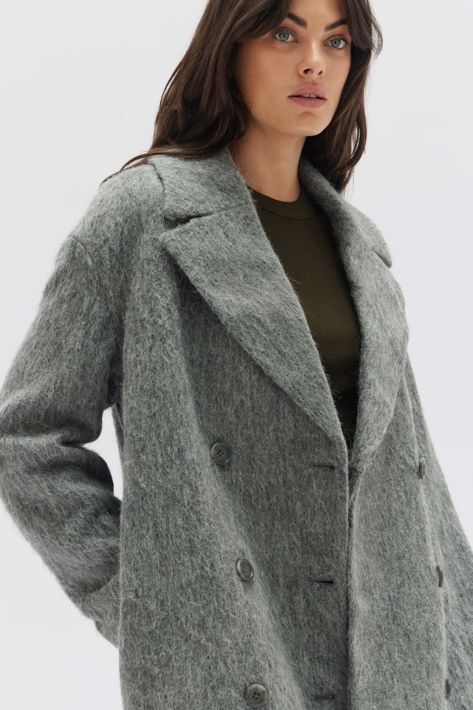 Italian Double Breasted Alpaca Coat