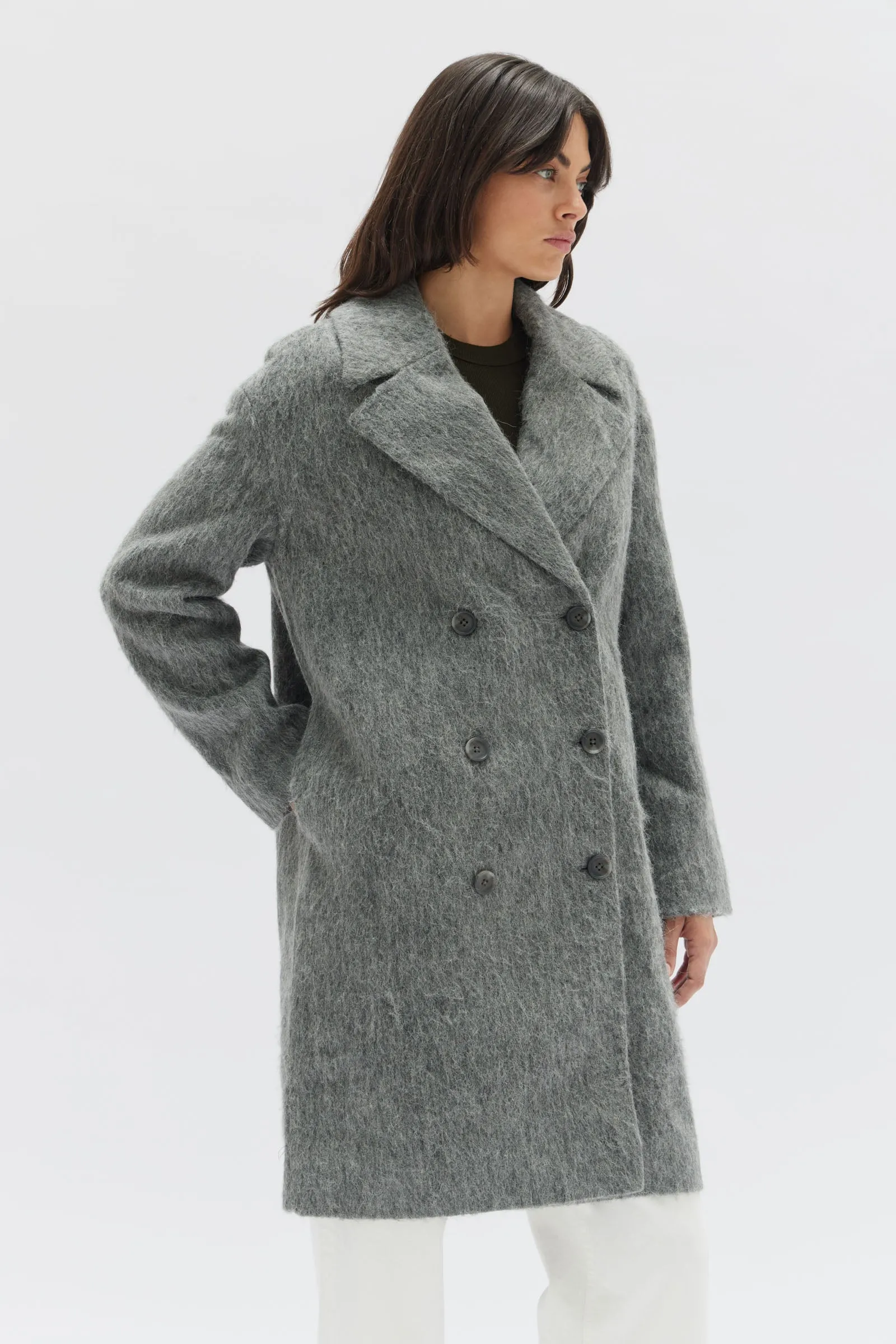 Italian Double Breasted Alpaca Coat