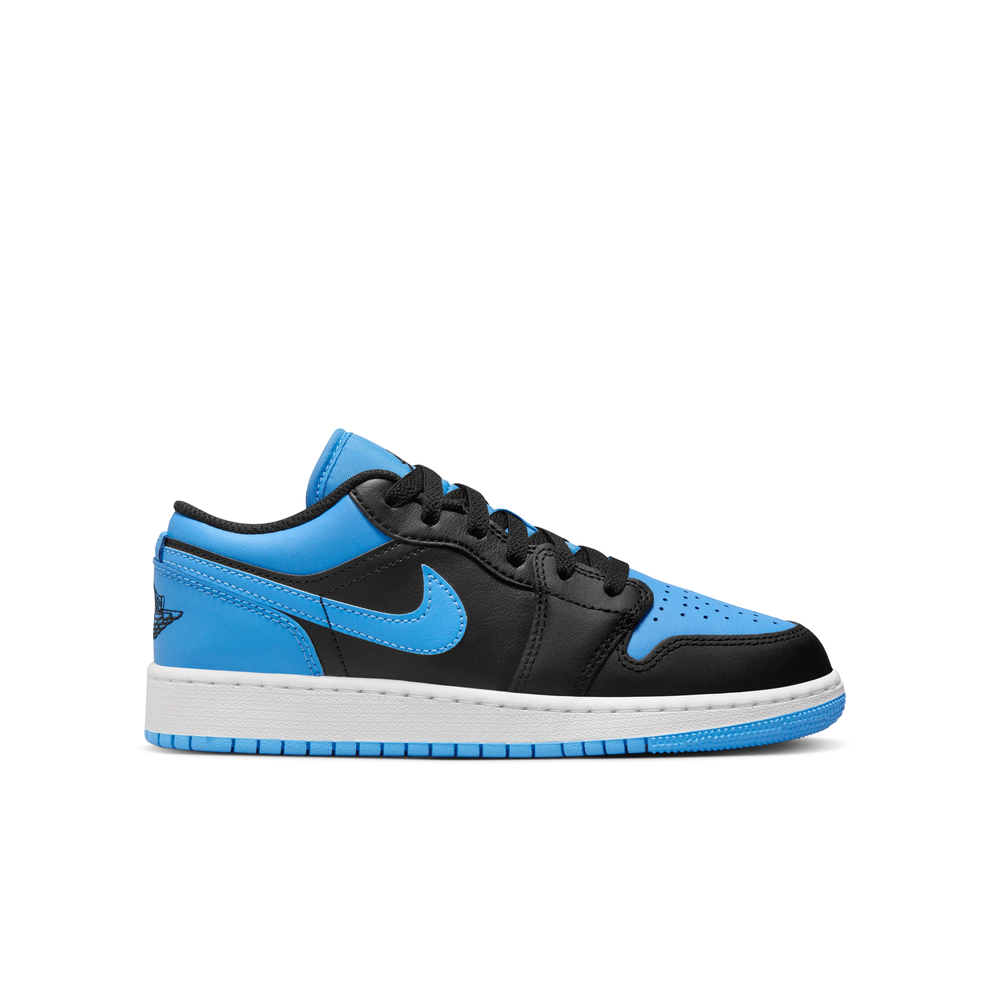 Jordan - Boy - GS Air Jordan 1 Low - Black/University Blue/White