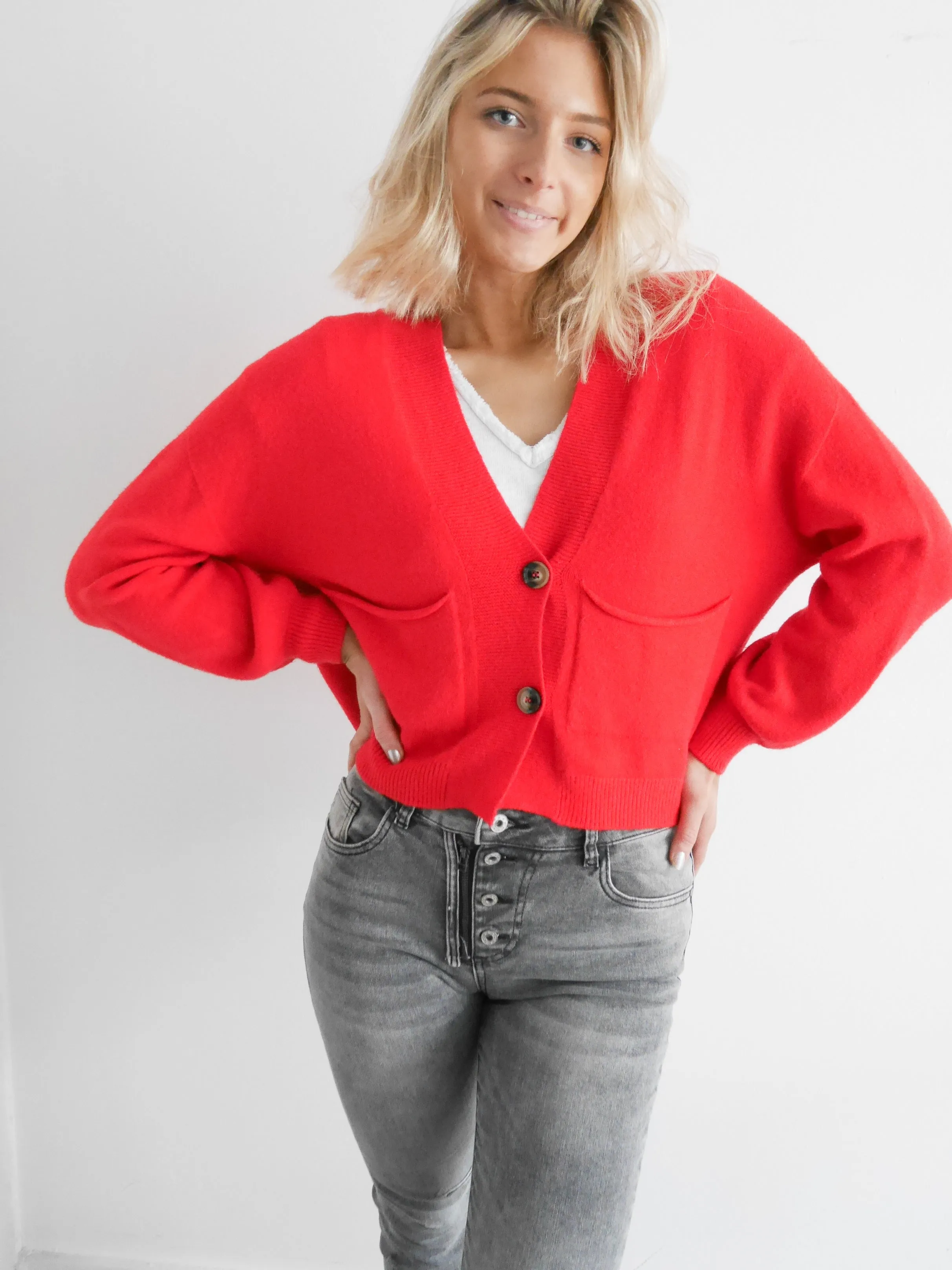 Josie Cardigan Red