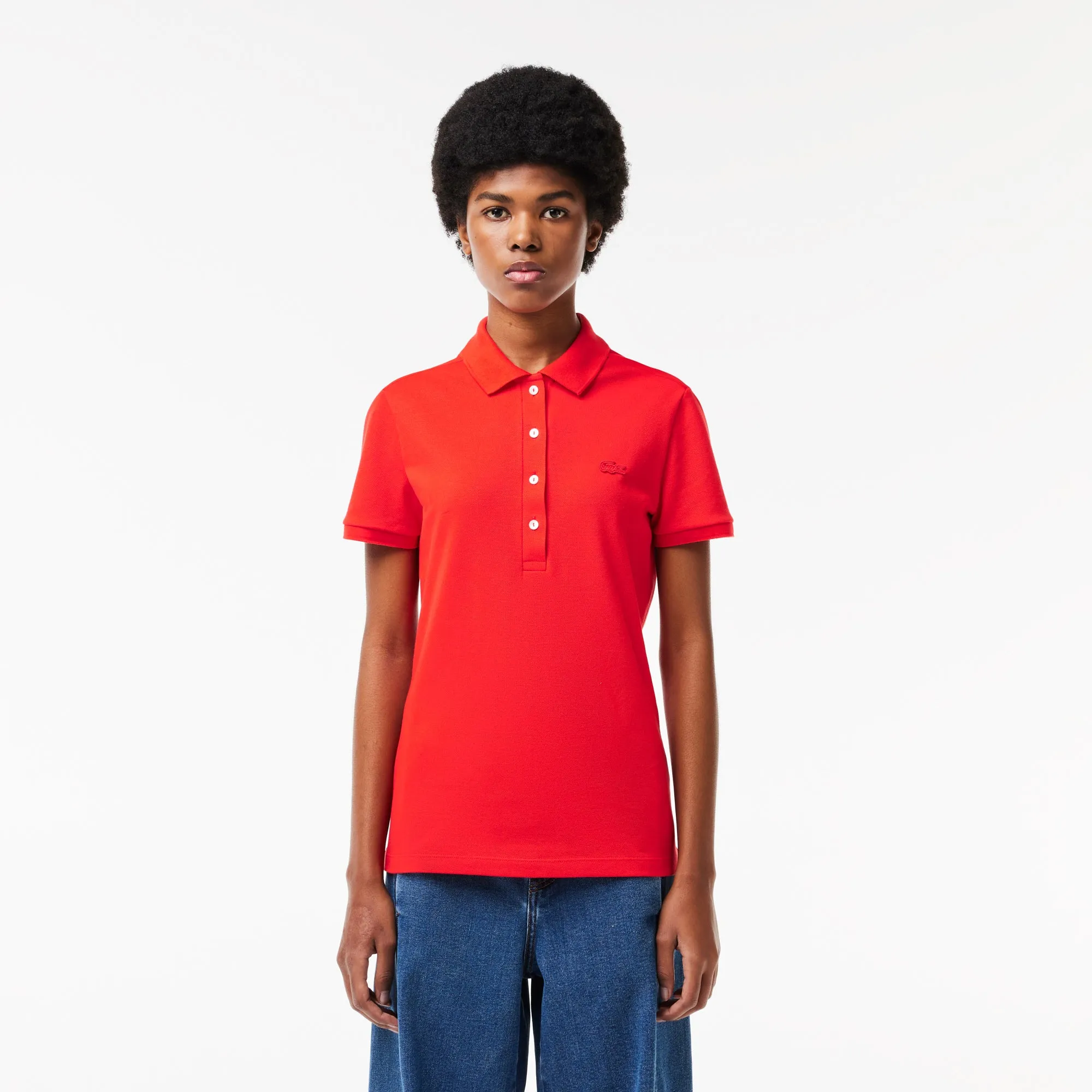 L.12.D Slim Fit Stretch Mini Piqué Polo Shirt