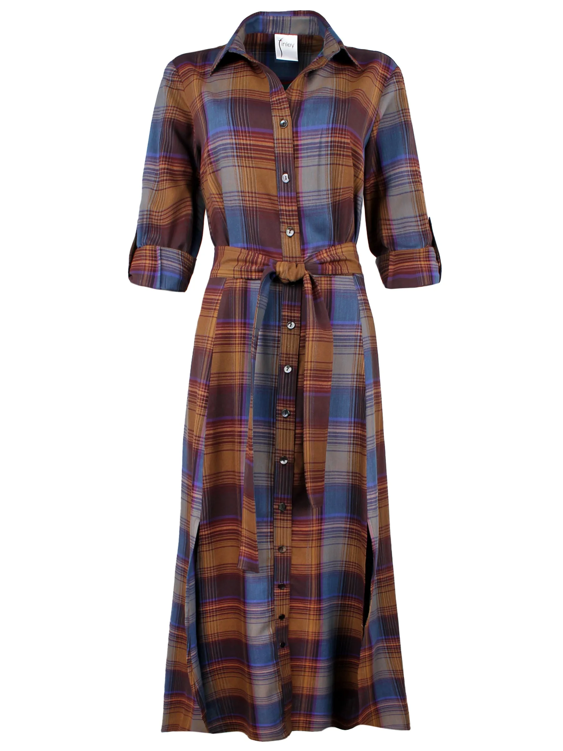 Laine Shirt Dress Brushed Plaid