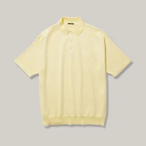 LENO COTTON KNIT POLO - YELLOW