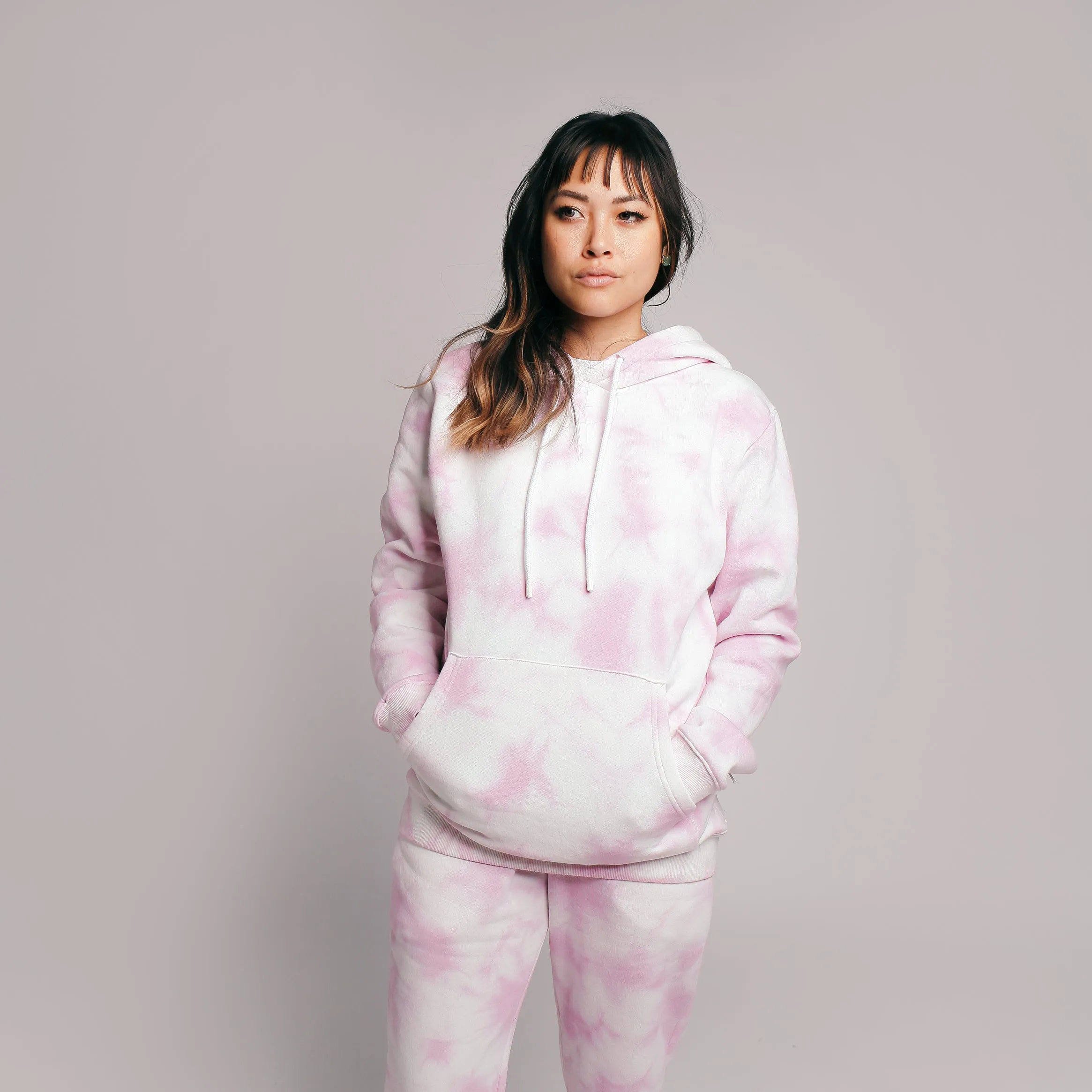 Loftloom Hoodie Lilac Crystal Tie Dye