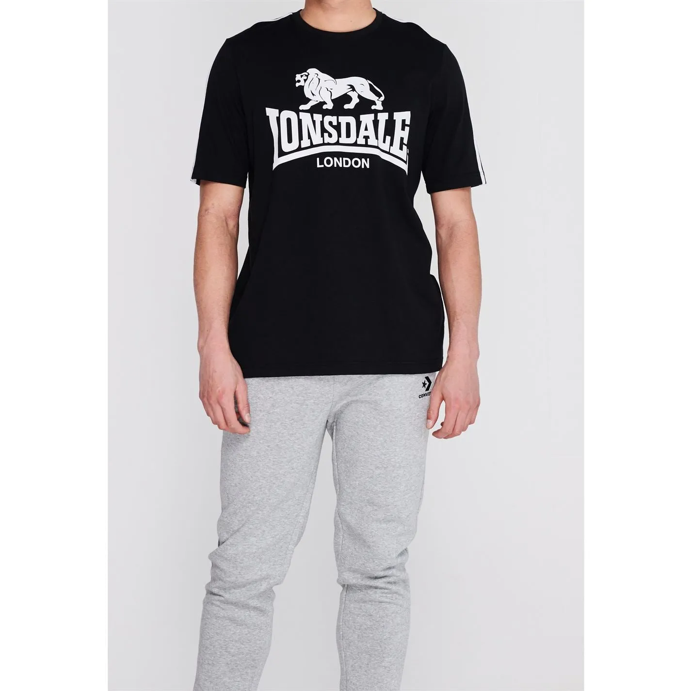 Lonsdale Large Logo T Shirt Mens Gents Crew Neck Tee Top Short Sleeve