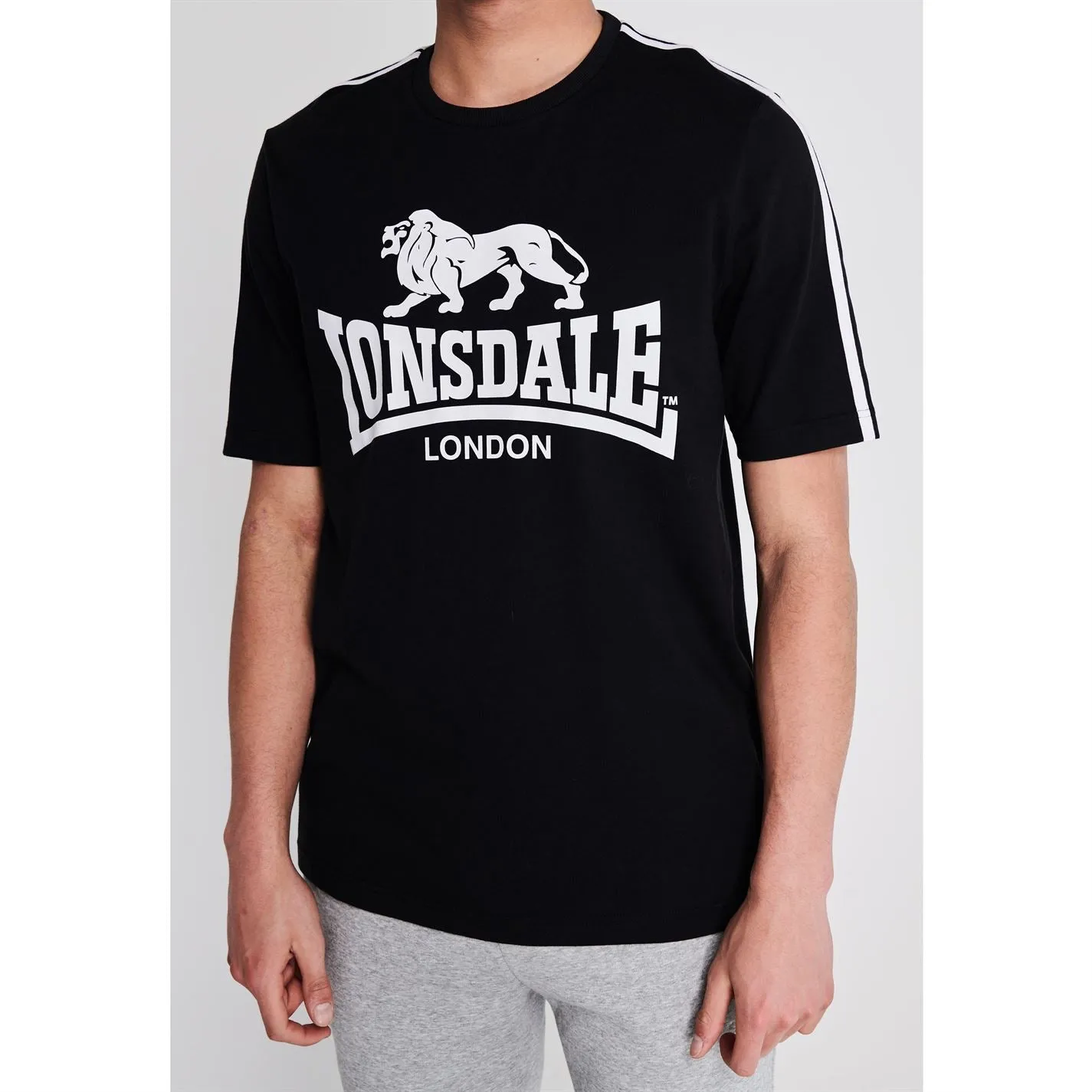 Lonsdale Large Logo T Shirt Mens Gents Crew Neck Tee Top Short Sleeve