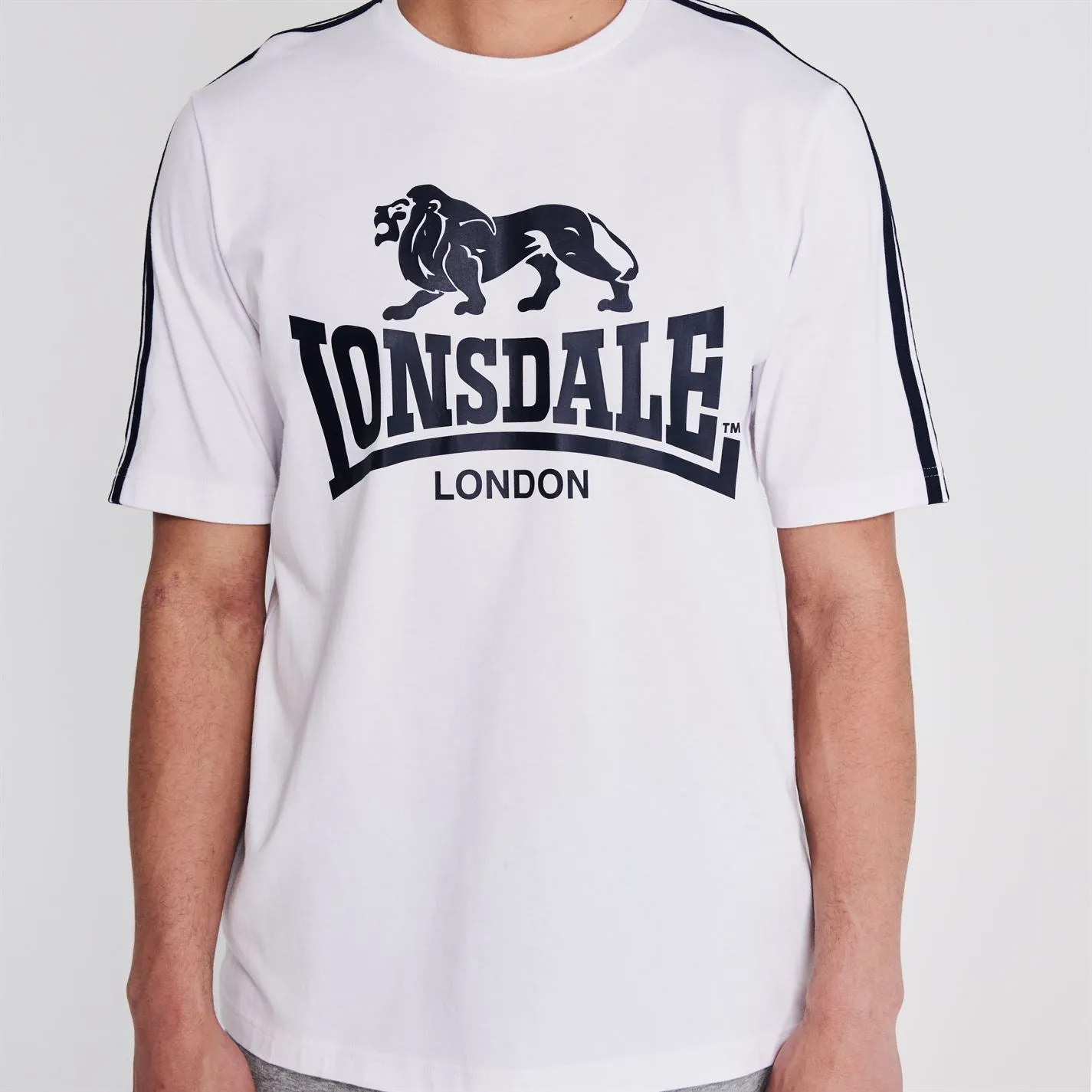 Lonsdale Large Logo T Shirt Mens Gents Crew Neck Tee Top Short Sleeve