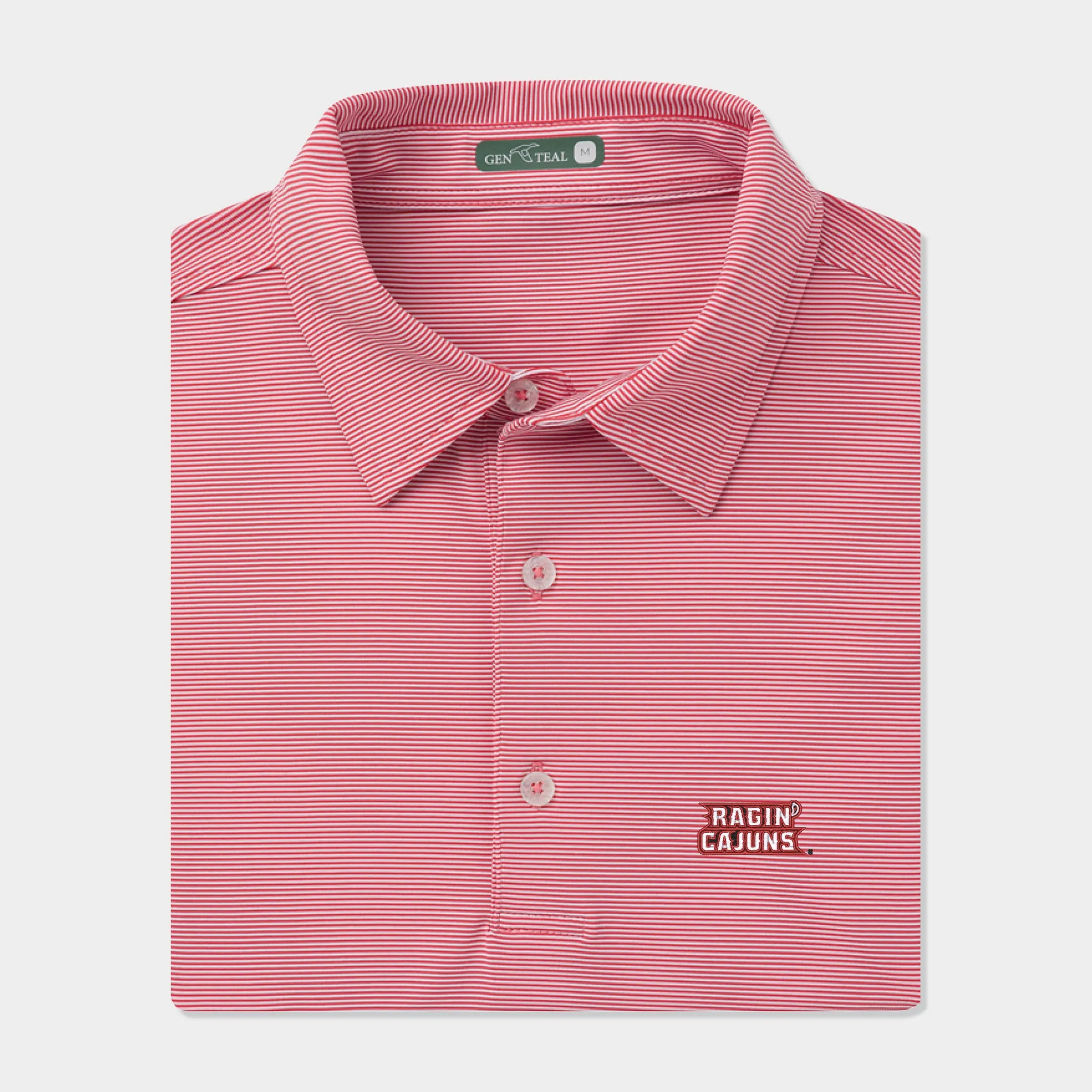 Louisiana Pinstripe Performance Polo