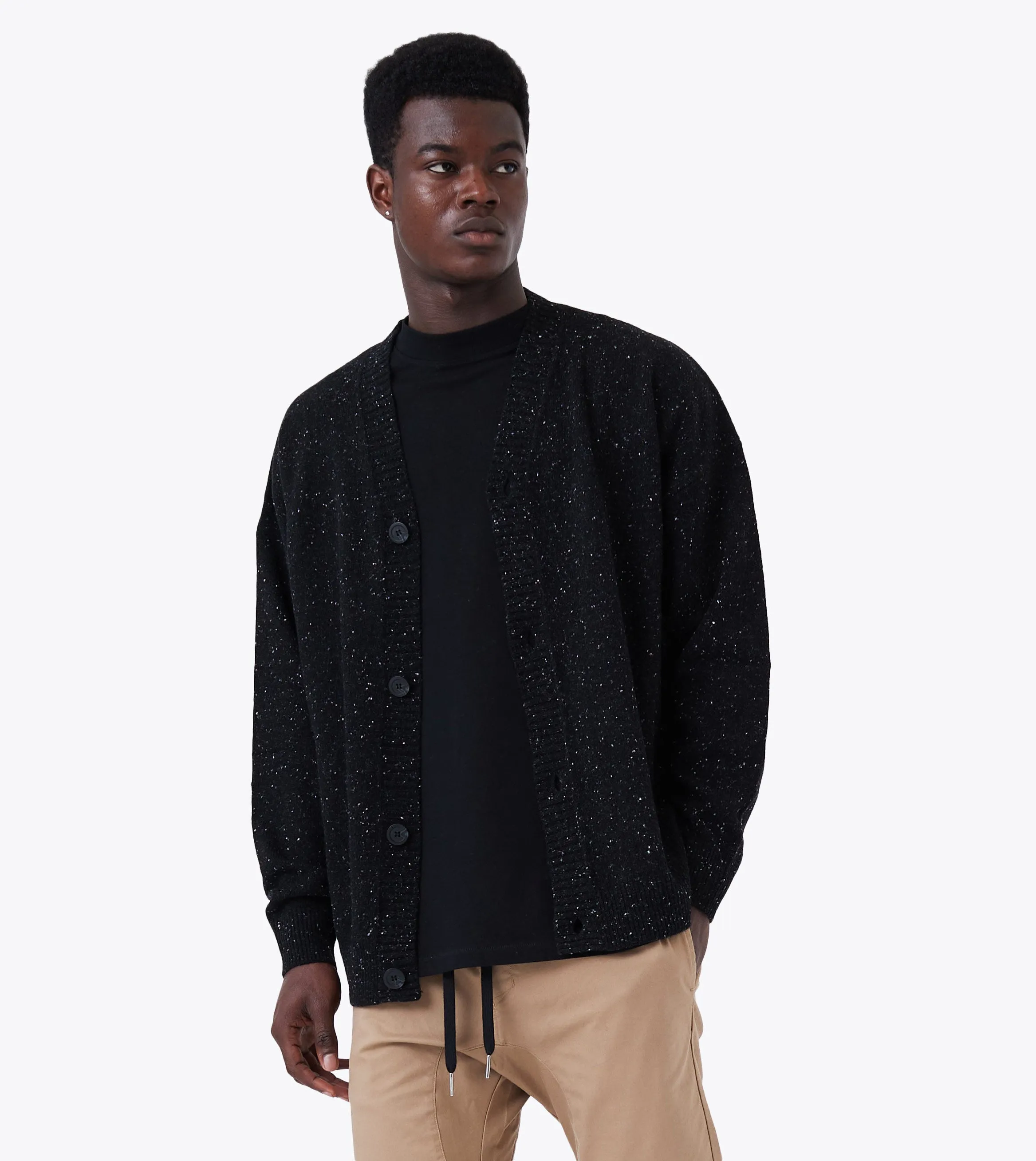 Lowgo Cardigan Black Flec