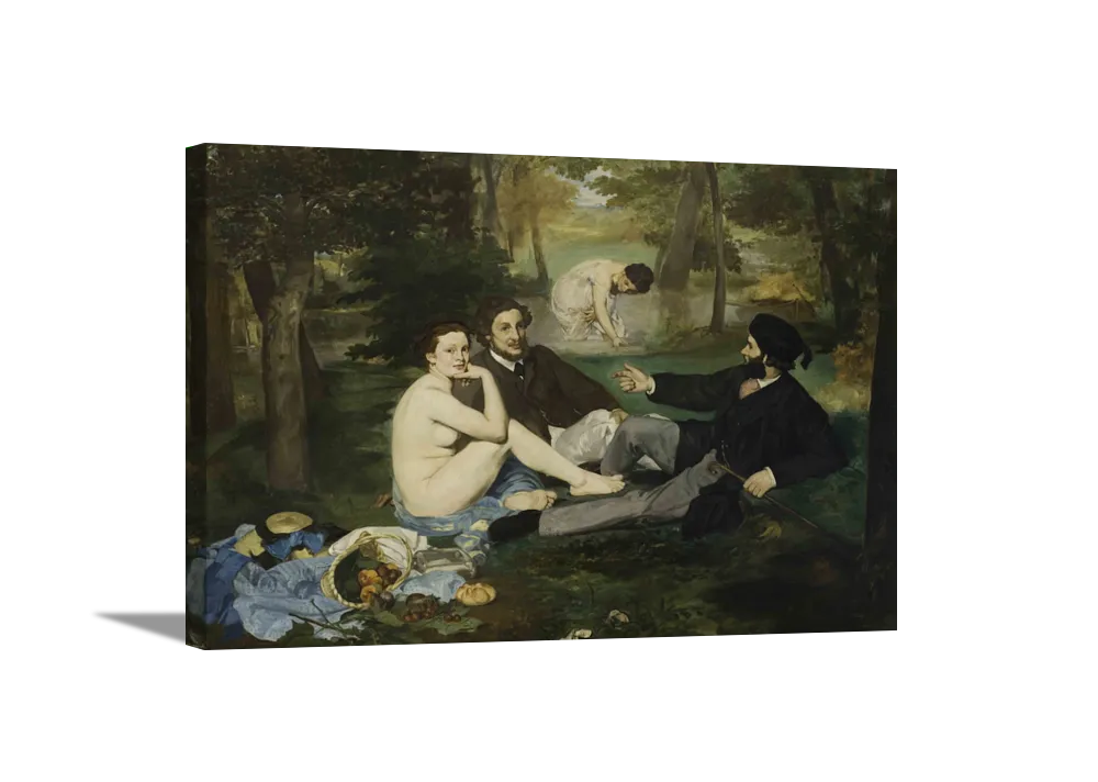 Luncheon On The Grass | Edouard Manet Masters Classic Art in Gallery Wrapped Canvas | Various Sizes