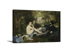 Luncheon On The Grass | Edouard Manet Masters Classic Art in Gallery Wrapped Canvas | Various Sizes