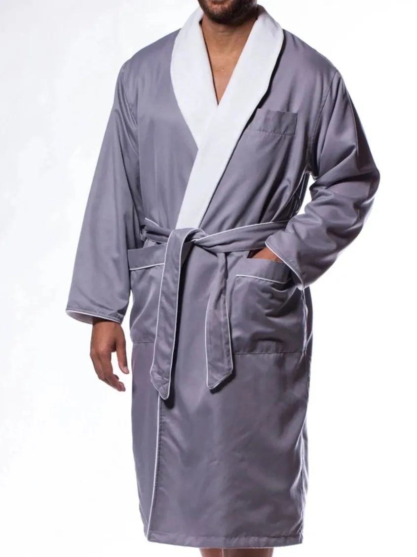 Luxury Microfiber Plush Lined Mens Robe