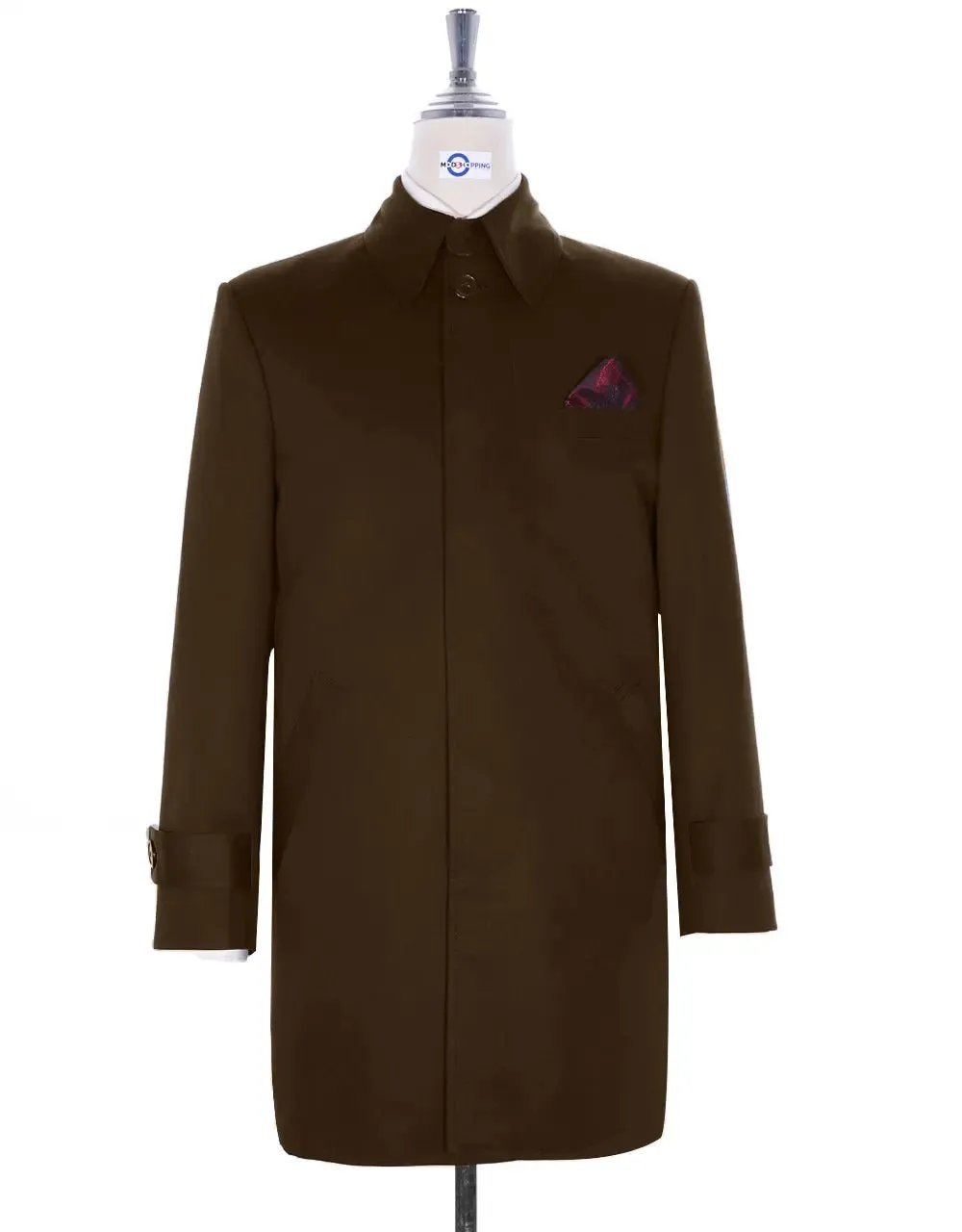 Mac Coat Men's | Tailor Made Vintage Style Brown Mac Coat