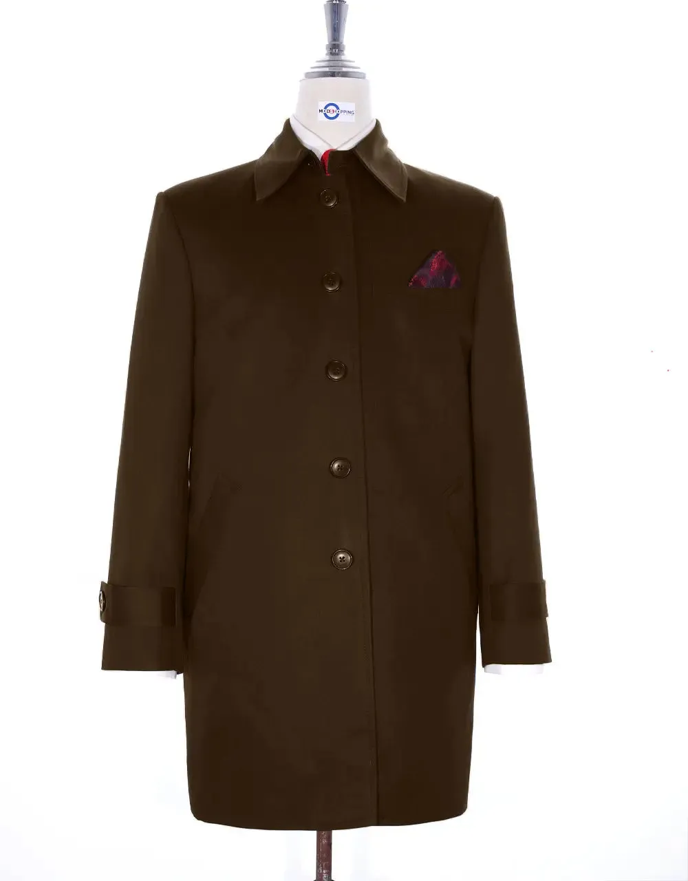 Mac Coat Men's | Tailor Made Vintage Style Brown Mac Coat