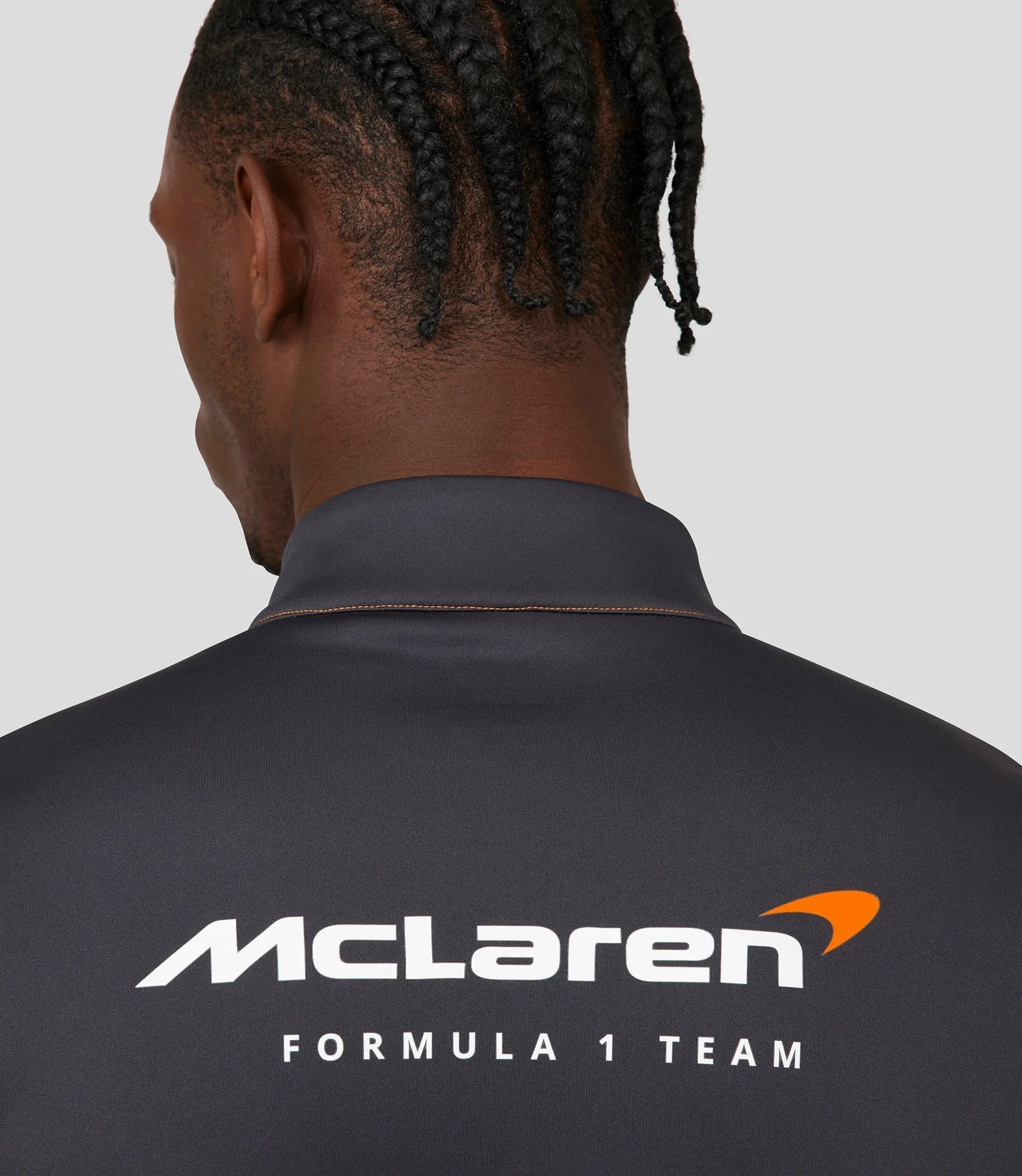 MCLAREN HEREN  SHIRT MET ¼ RITS - PAPAYA ORANJE