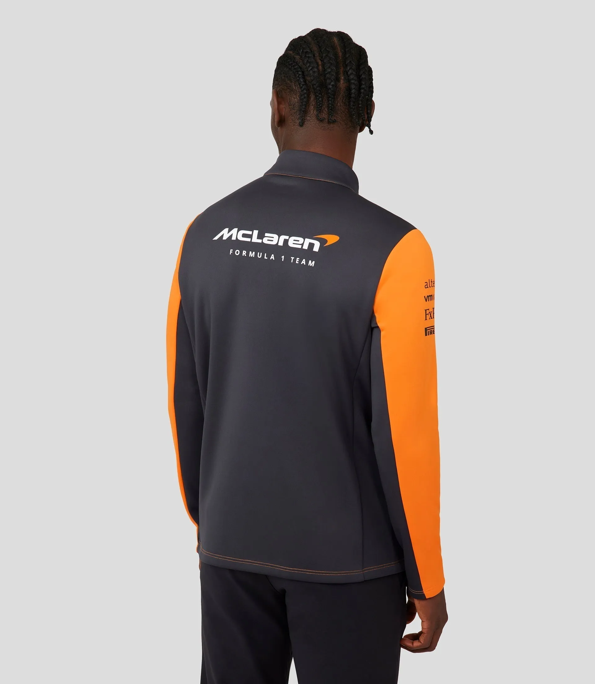 MCLAREN HEREN  SHIRT MET ¼ RITS - PAPAYA ORANJE