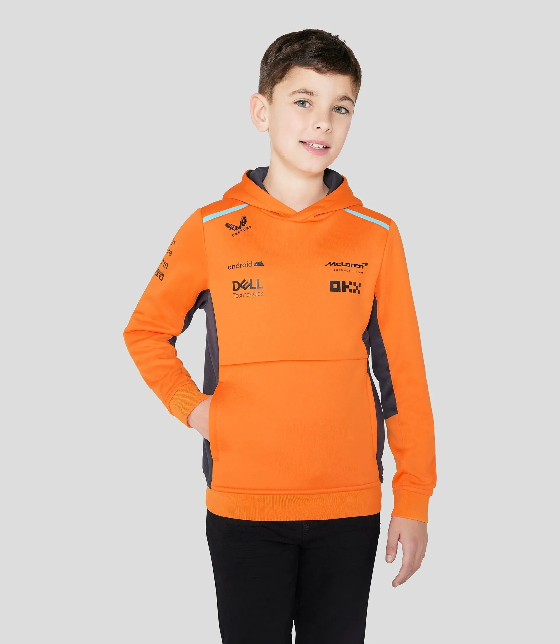 MCLAREN JUNIOR  TRUI MET CAPUCHON - PAPAYA ORANJE