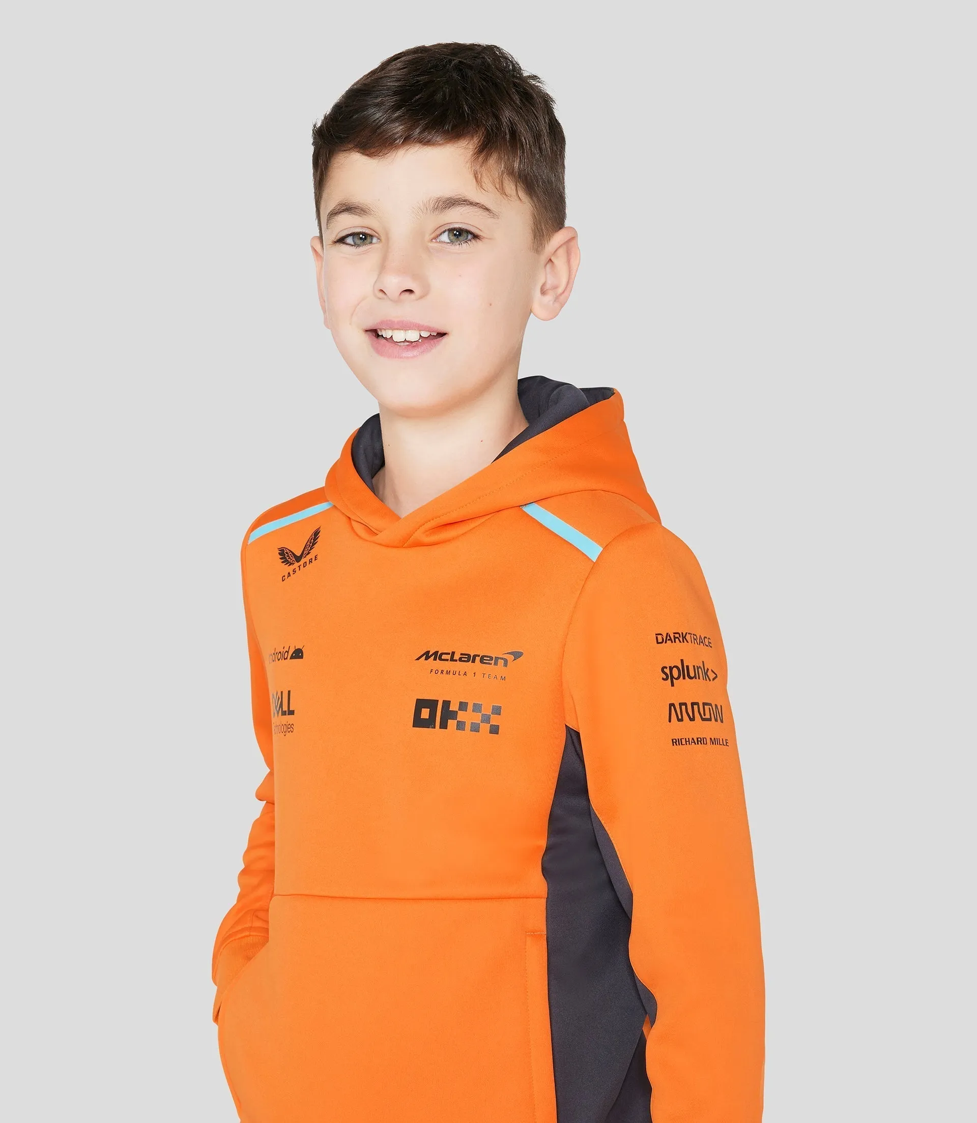 MCLAREN JUNIOR  TRUI MET CAPUCHON - PAPAYA ORANJE