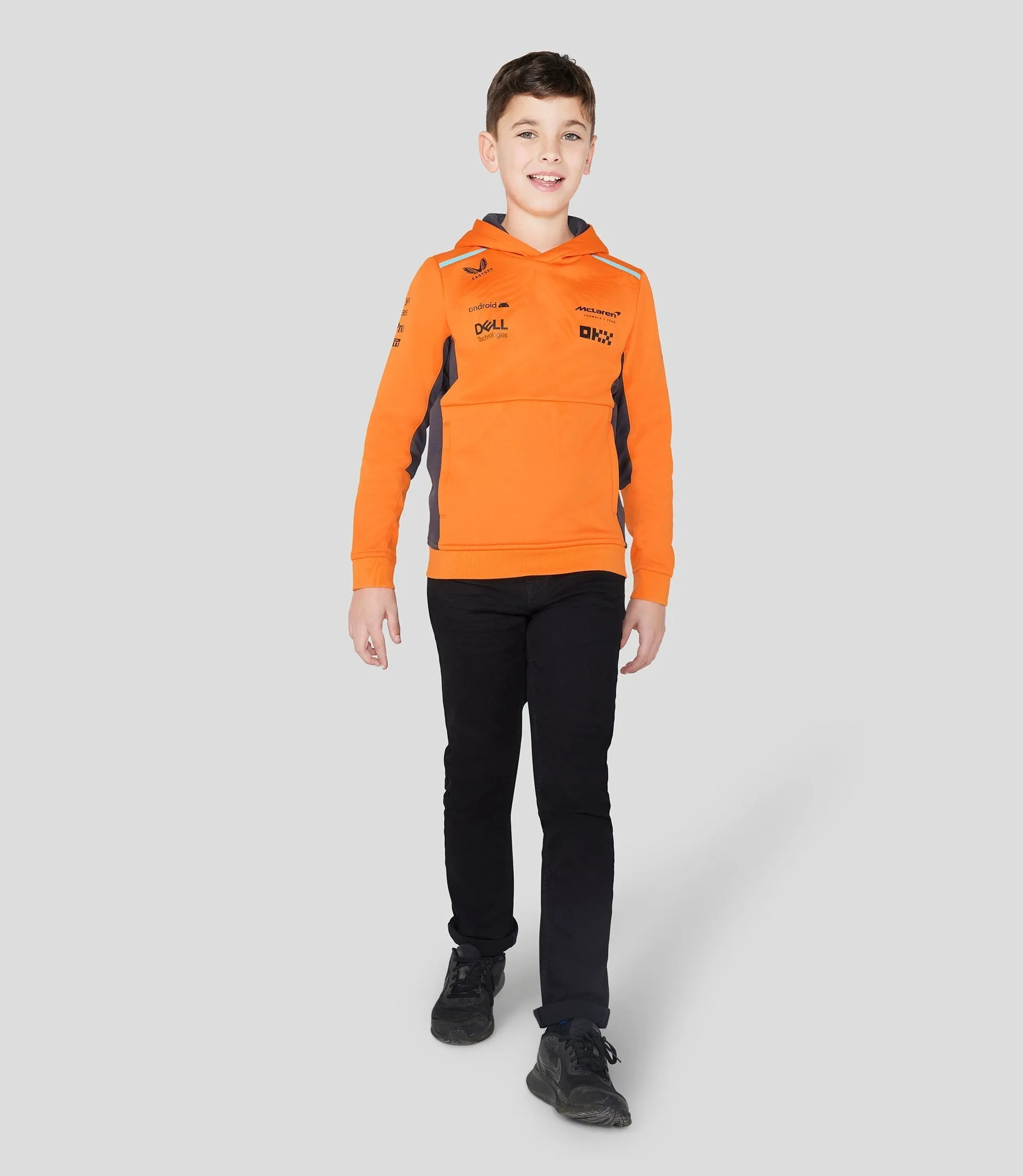 MCLAREN JUNIOR  TRUI MET CAPUCHON - PAPAYA ORANJE