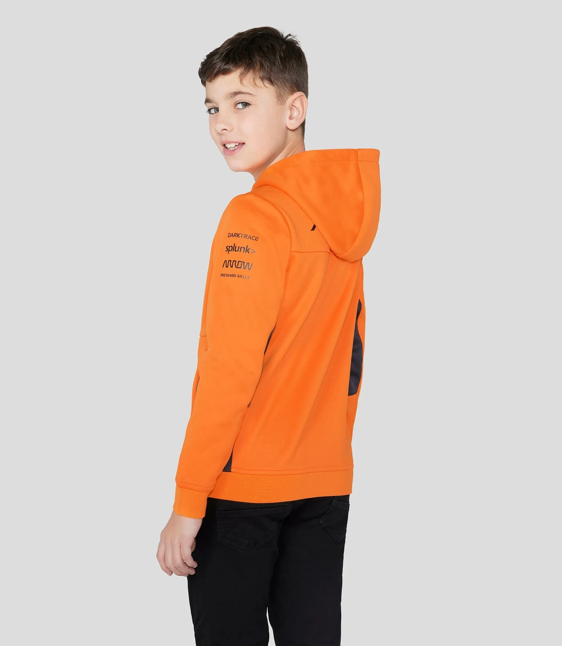 MCLAREN JUNIOR  TRUI MET CAPUCHON - PAPAYA ORANJE