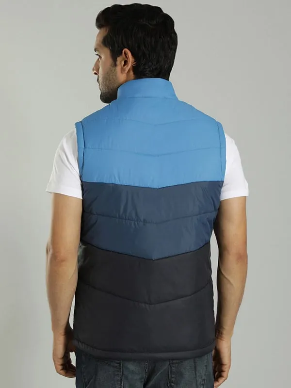 Men Color Block Sleeveless Gilet