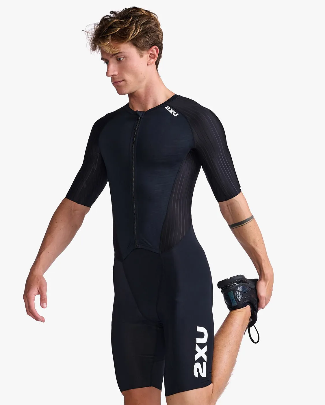 Mens Aero Sleeved Trisuit - Black