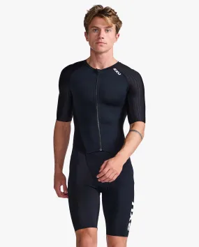 Mens Aero Sleeved Trisuit - Black