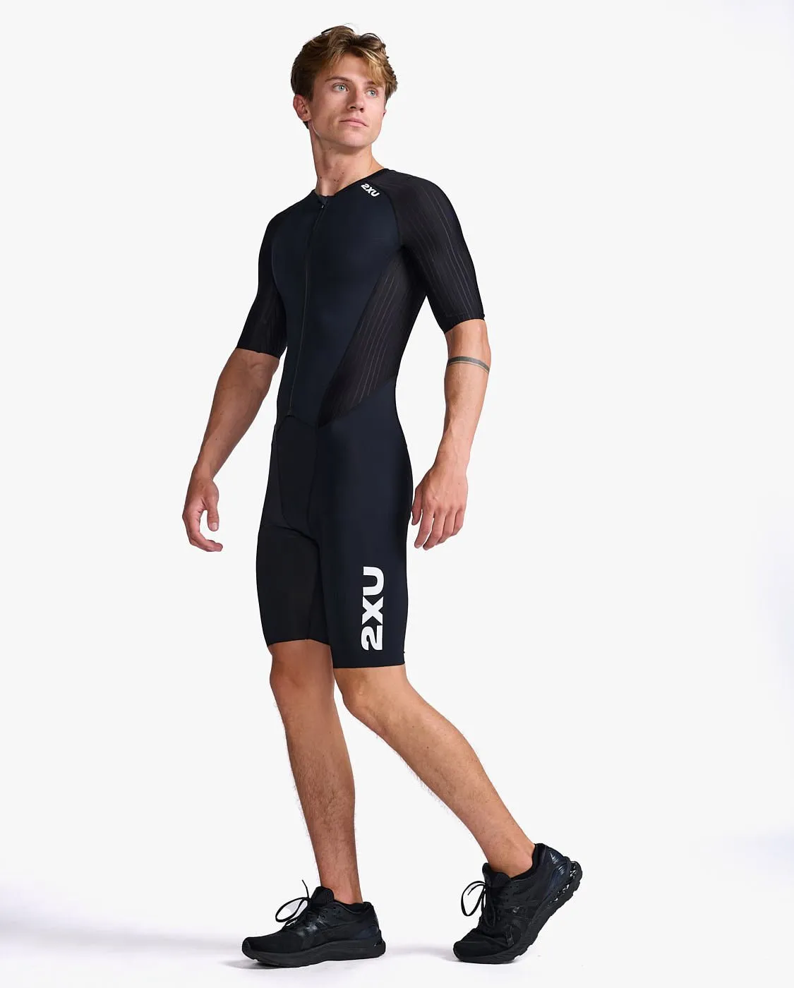 Mens Aero Sleeved Trisuit - Black