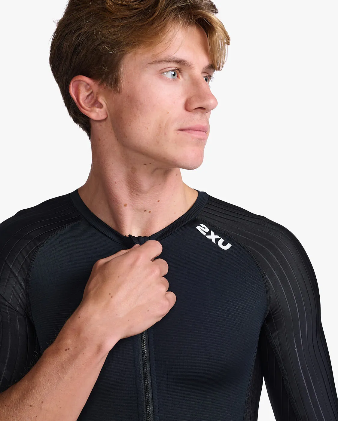 Mens Aero Sleeved Trisuit - Black