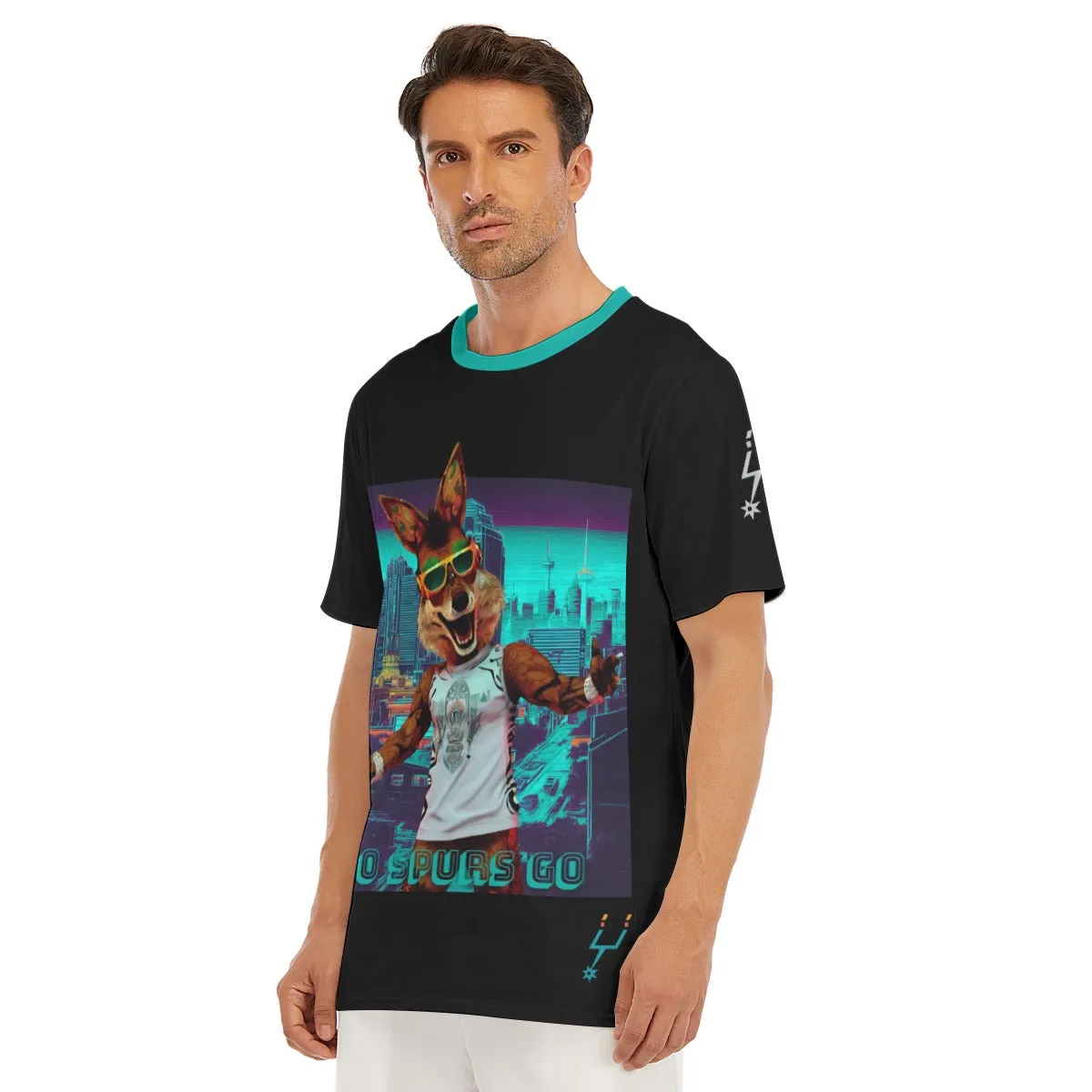 Men's San Antonio Coyote Basketball O-Neck T-Shirt | 190GSM Cotton