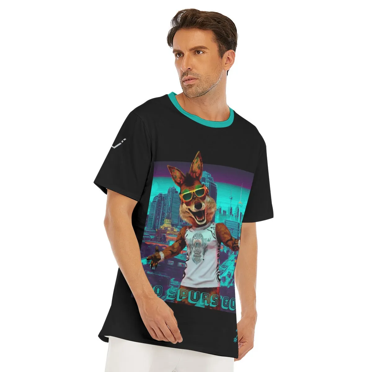 Men's San Antonio Coyote Basketball O-Neck T-Shirt | 190GSM Cotton