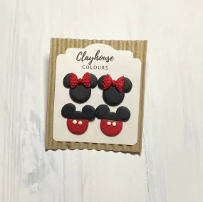 Mickey & Minnie Studs