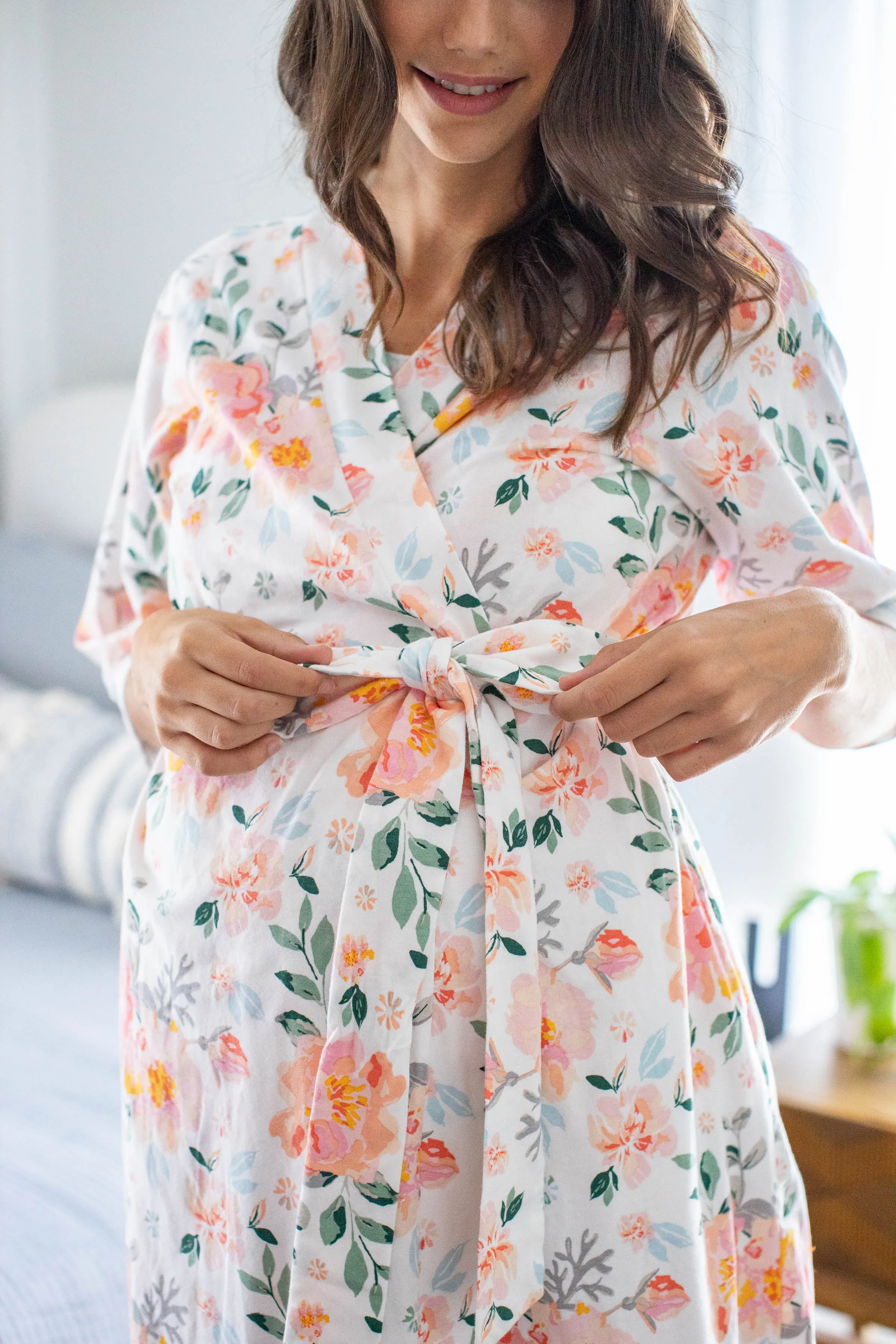 Mila Floral Pregnancy/Postpartum Robe