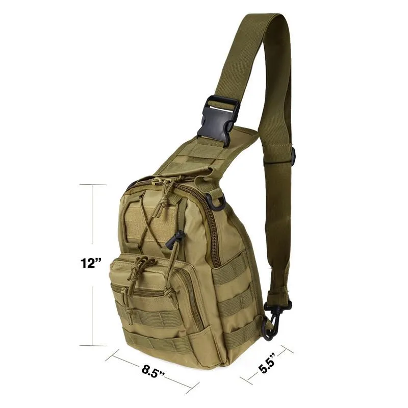 Military Style Outdoor Compact Shoulder Sling Backpack