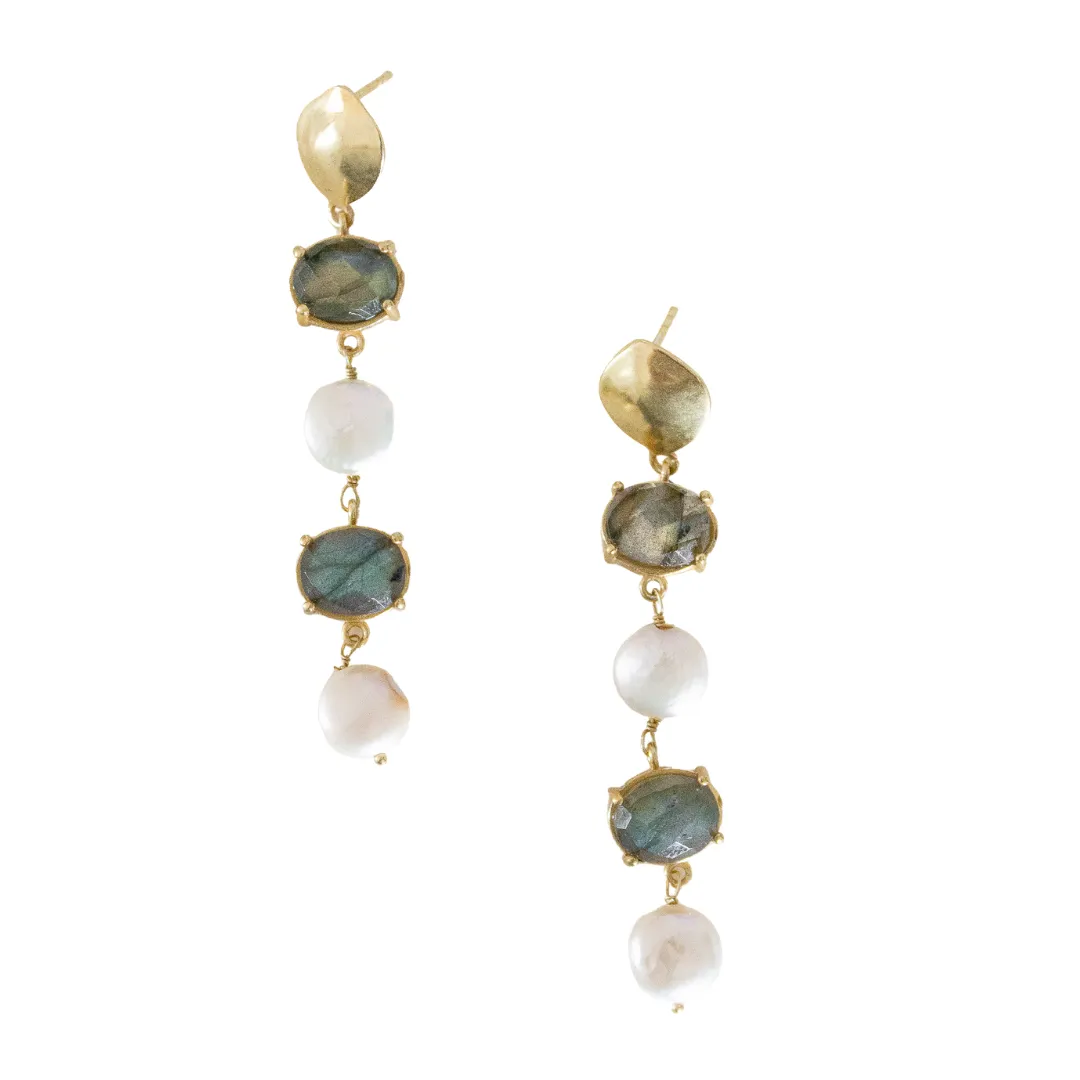 Mimi Earring |  Labradorite