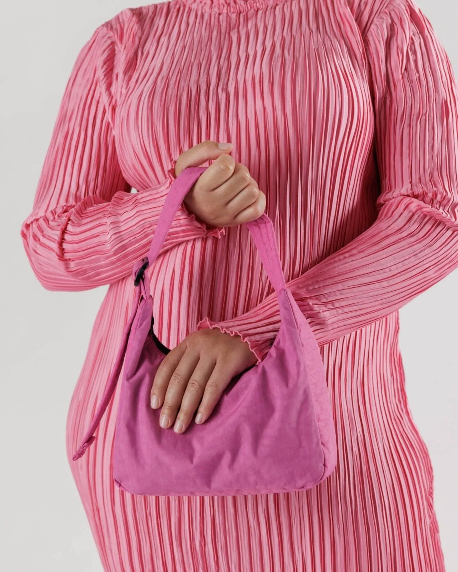 Mini Nylon Shoulder Bag - Extra Pink