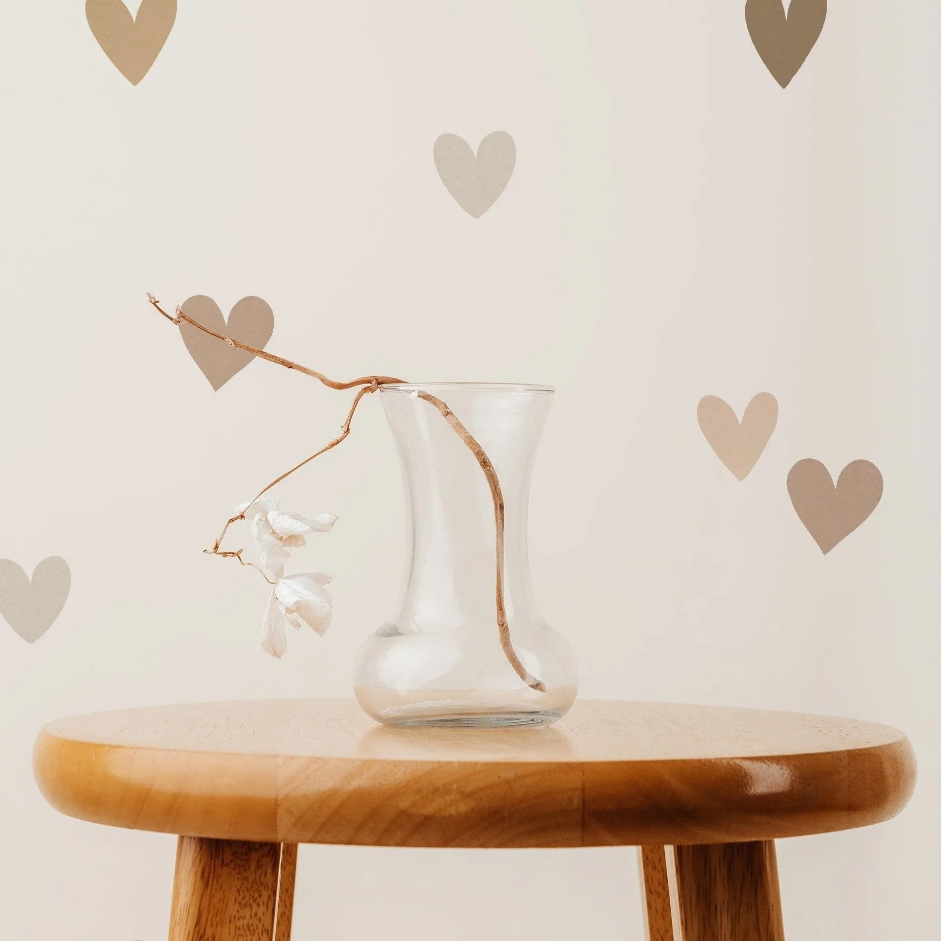 Mini Watercolor Hearts Wall Decals