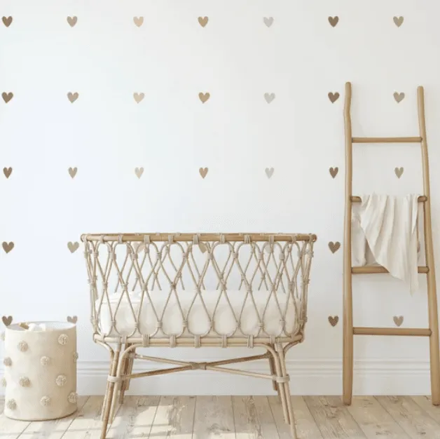 Mini Watercolor Hearts Wall Decals