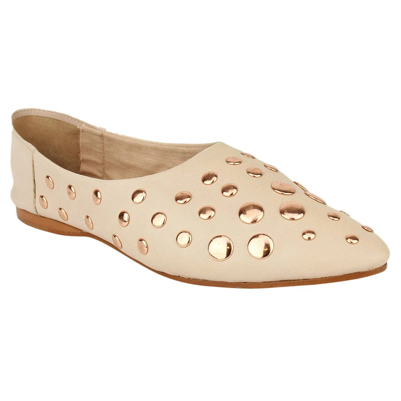 Naughty Monkey - Hariette - Soft Leather Flat in Color Blush 8.5m