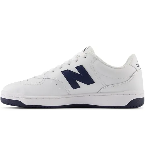 NEW BALANCE UNISEX BB80 WHITE/NAVY SNEAKER SHOE